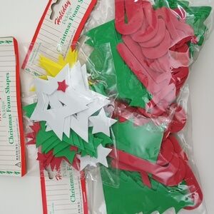 2/$20 Christmas Foam Shapes 3 Packages Stars Candy Canes Trees